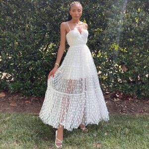 Sau Lee Belle Tulle Midi Dress